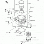 KLX650 (KLX650-C2) Цилиндр и поршни