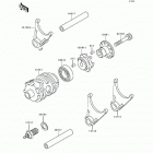 KLX650 (KLX650-C2) Валы и вилки переключения передач