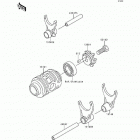 KX125 (KX125-K2) Валы и вилки переключения передач