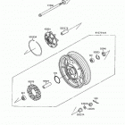 Vulcan 88 (VN1500-A7) Заднее колесо и цепь