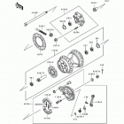 KLR250 (KL250-D13) Задняя ступица колеса