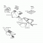 KLR650 (KL650-A8) Наклейки предупреждения