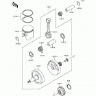 KX500 (KX500-E5) Коленвал и поршни