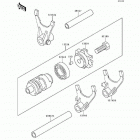 KX500 (KX500-E5) Валы и вилки переключения передач