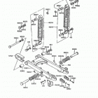 KE100 (KE100-B13) Swingarm / shock absorber
