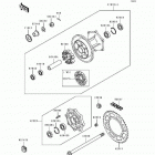 KLX650 (KLX650-C2) Задняя ступица колеса