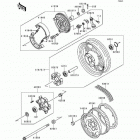 Vulcan 500 (EN500-A4) Rear wheel / chain / coupling