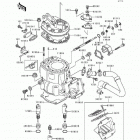 KDX250 (KDX250-D2) Цилиндр и головка цилиндров