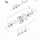 KX500 (KX500-E5) Front hub(kx500-e4 / e5)
