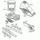 KLR250 (KL250-D9) Decal(white)(kl250-d8 / d9)