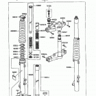 KLR250 (KL250-D9) Передняя вилка