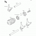KX250 (KX250-H2) Change drum / shift fork