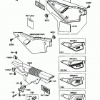 KLR650 (KL650-A1) Side cover / chain case