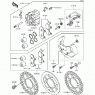 KX250 (KX250-H2) Передний суппорт тормозной