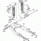 454 LTD (EN450-A6) Swingarm / shock absorber