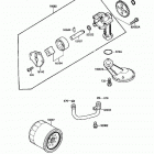 EX500 (EX500-A1) Масляный и водяной насос. фильтр масленый