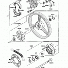 EX500 (EX500-A1) Заднее колесо и цепь