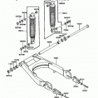 454 LTD (EN450-A3) Swingarm / shock absorber