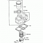 EX500 (EX500-A1) Цилиндр и поршни