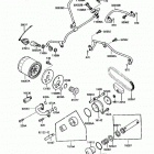 Vulcan 750 (VN750-A3) Масляный и водяной насос. фильтр масленый