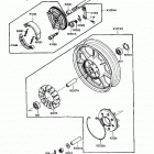 Vulcan 750 (VN750-A3) Заднее колесо и цепь