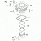 CANADA ONLY (KLF300-C16) Цилиндр и поршни
