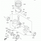 KFX400 (KSF400-A2) Коленвал и поршни