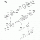 KFX 250 Mojave (KSF250-A18) Валы и вилки переключения передач