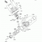 Brute Force 650 4x4 (KVF650-D1) Цилиндр и поршни