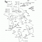 KFX 250 Mojave (KSF250-A18) Переднее крыло(ья)