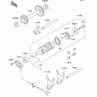 Bayou 250 (KLF250-A2) Валы и вилки переключения передач