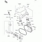 Prairie 650 4X4 (KVF650-A2) Converter cover / drive belt