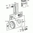 KDX80 (KDX80-C4) Коленвал и поршни