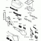 KX60 (KX60-B3) Наклейки предупреждения
