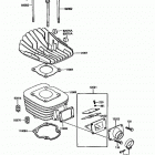 KDX80 (KDX80-C4) Цилиндр и головка цилиндров