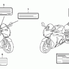 HURRICANE 1000 CBR1000RA Наклейки предупреждения