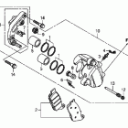 VT1300CT Front brake caliper (vt1300cr / vt1300ct)
