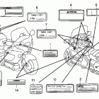 GOLD WING  GL1800 Наклейки предупреждения