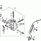 STATELINE ABS  VT1300CRA Front brake caliper (vt1300cra)