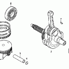 XR650L Коленвал,поршни