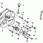 CRF450X Крышка картера левая