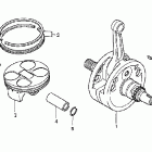 CRF250X Коленвал,поршни
