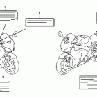 CBR1000RA Наклейки предупреждения