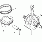 CRF450X Коленвал и поршни