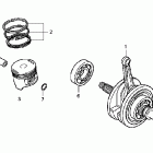 CRF230L Коленвал,поршни