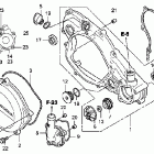 CRF450R Крышка картера правая-водяной насос