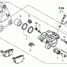 VTX1300C Задний суппорт тормозной