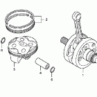 CRF150RB Коленвал и поршни