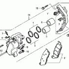 VTX1300C Передний тормозной суппорт