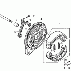 VT750C Задний тормоз